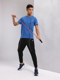 HRX by Hrithik Roshan Men Mid-Rise Rapid-Dry Training Joggers with Contrast Piping