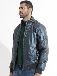 RARE RABBIT Men Carpo Tailored Fit Mandarin Collar Jacket