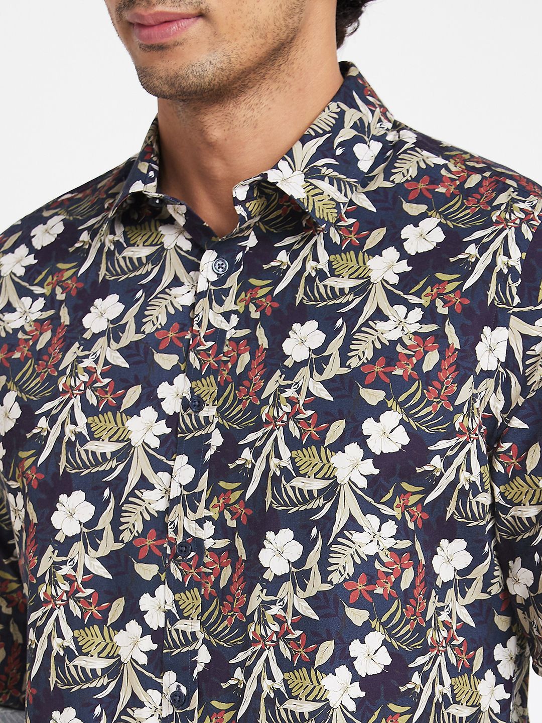 Being Human Men Slim Fit Floral Opaque Printed Casual Shirt
