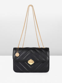 DressBerry Quilted Structured Shoulder Bag