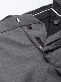 Raymond Men Checked Slim Fit Trousers