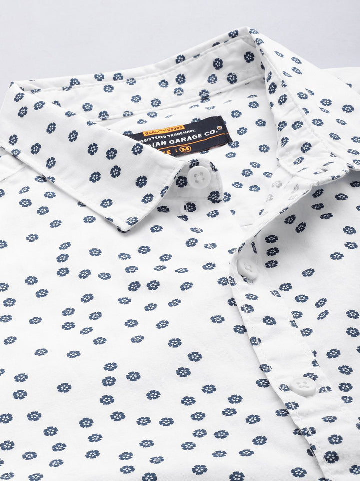 The Indian Garage Co Men Pure Cotton Floral Printed Casual Shirt