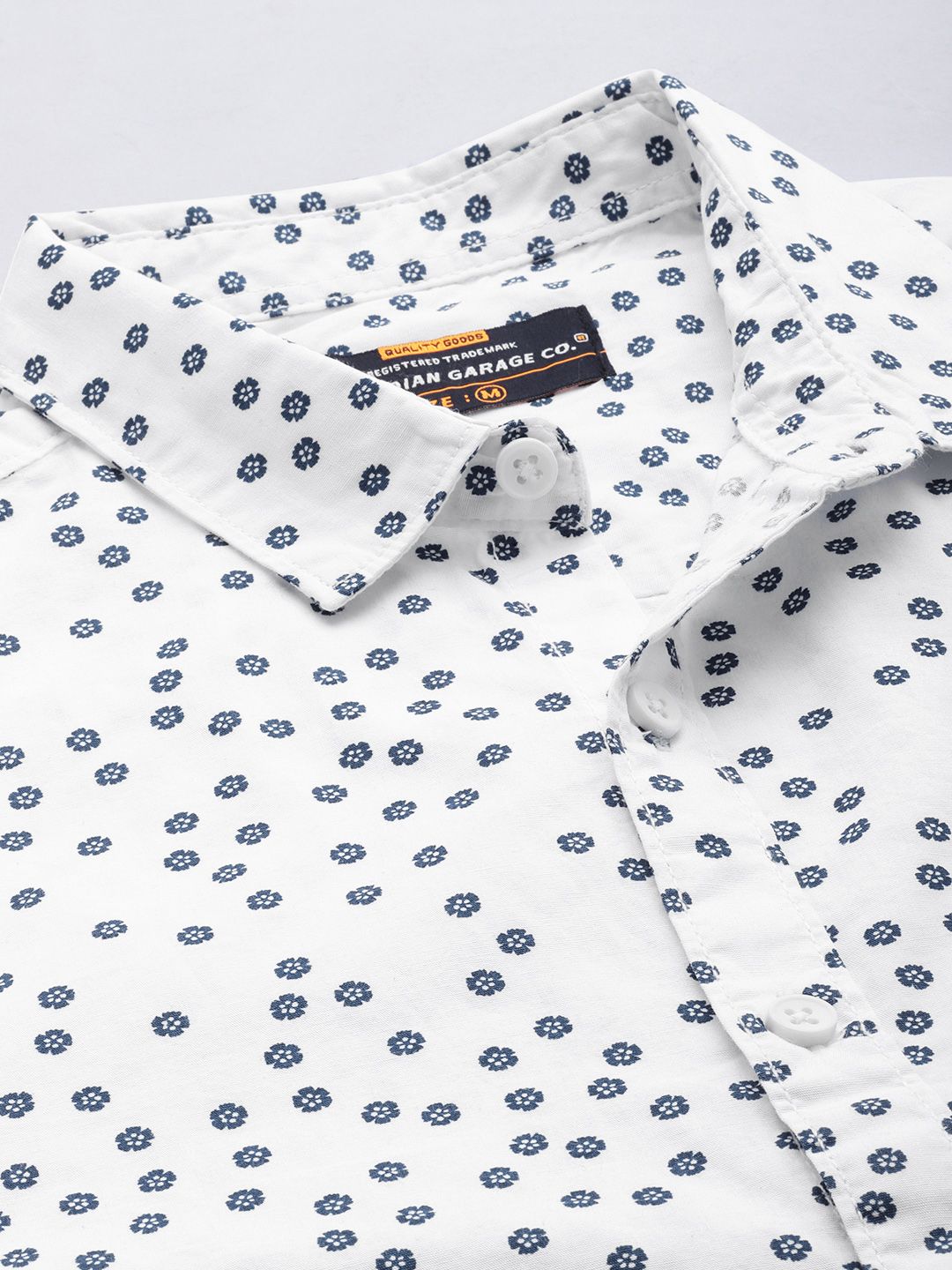 The Indian Garage Co Men Pure Cotton Floral Printed Casual Shirt
