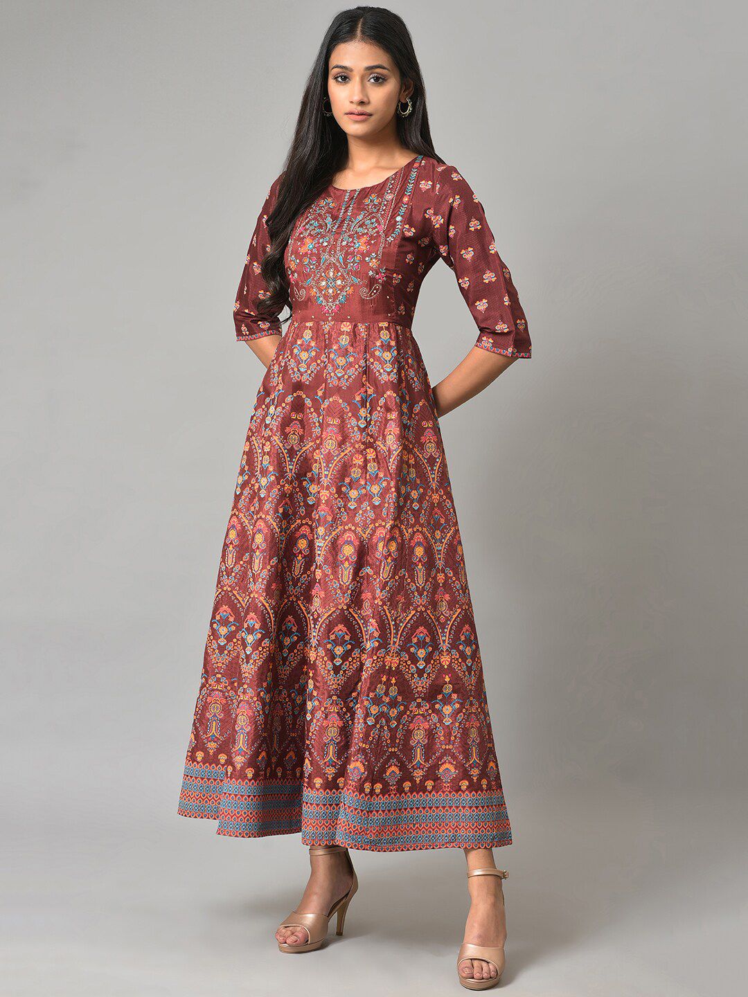 W Ethnic Motifs Ethnic Maxi Dress