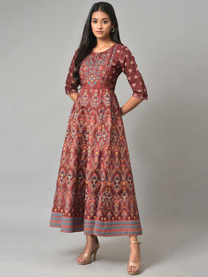 W Ethnic Motifs Ethnic Maxi Dress