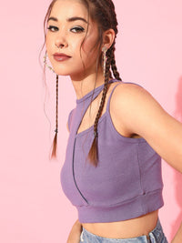 STREET 9 Women Elegant Lavender Solid Top