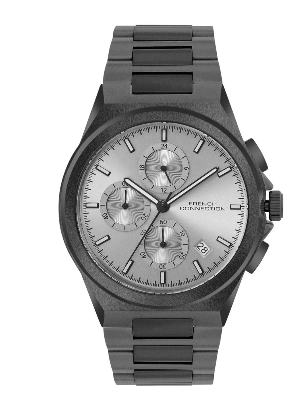 French Connection Men Dial & Stainless Steel Bracelet Style Straps Analogue Watch FCH02BM