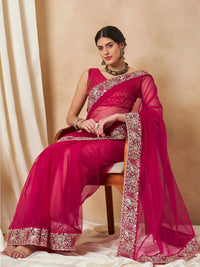 Saree mall Embroidered Embellished Net Sarees