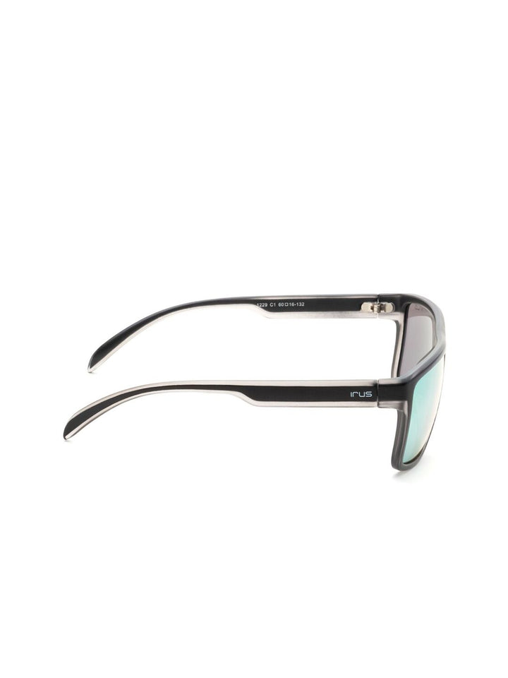 Irus oleh Idee Men Lens Kuning & Cermin mata hitam persegi hitam dengan lensa yang dilindungi UV IRS1229C1SG