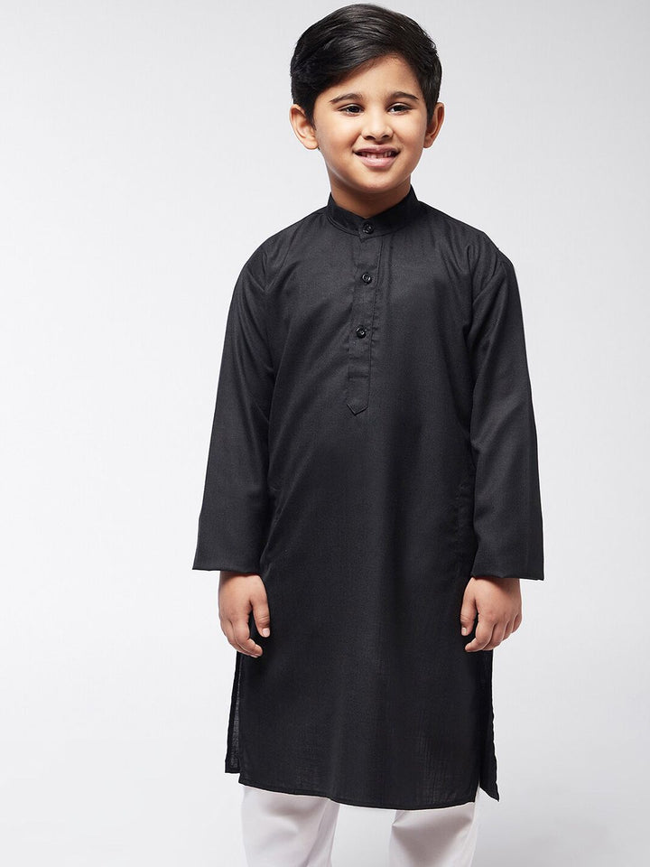 SOJANYA Boys Black Kurta