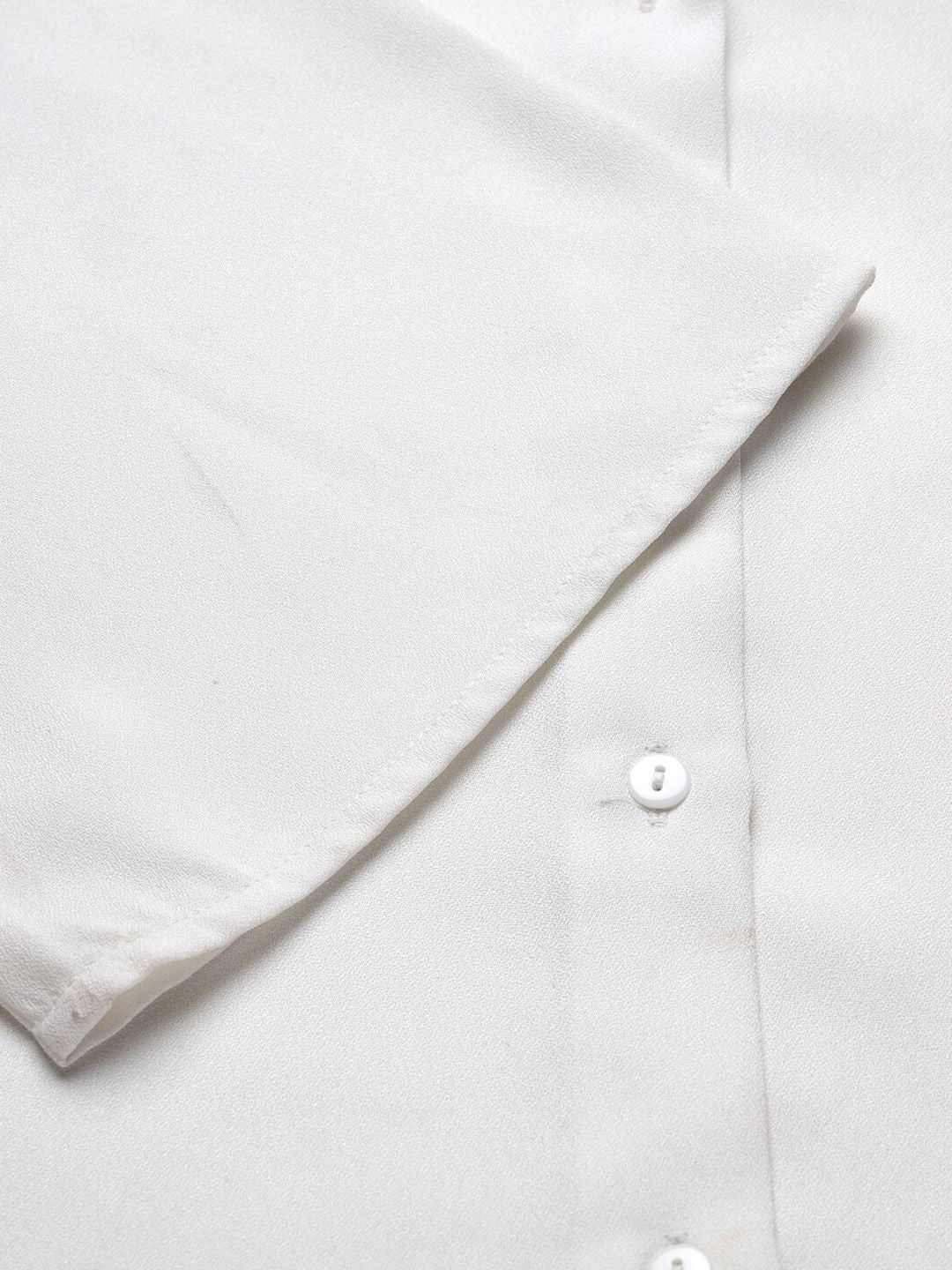 Style Quotient White Smart Spread Collar Formal Shirt