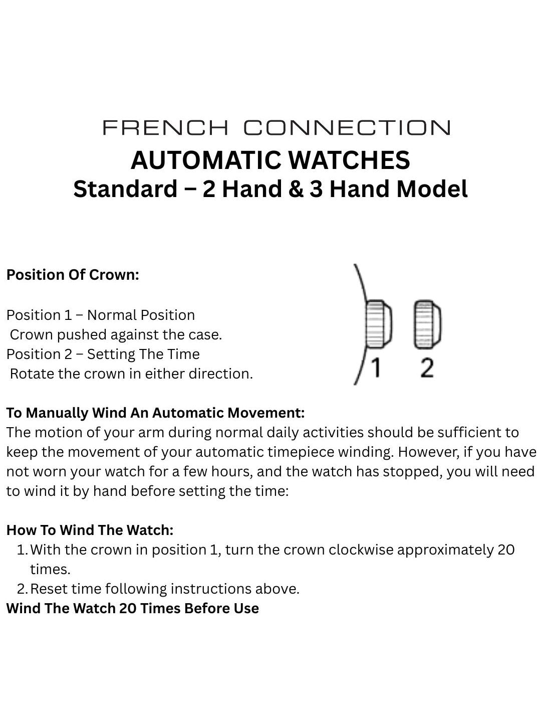 French Connection Men Brown Dial & Leather Straps Analogue Automatic Motion Powered Watch