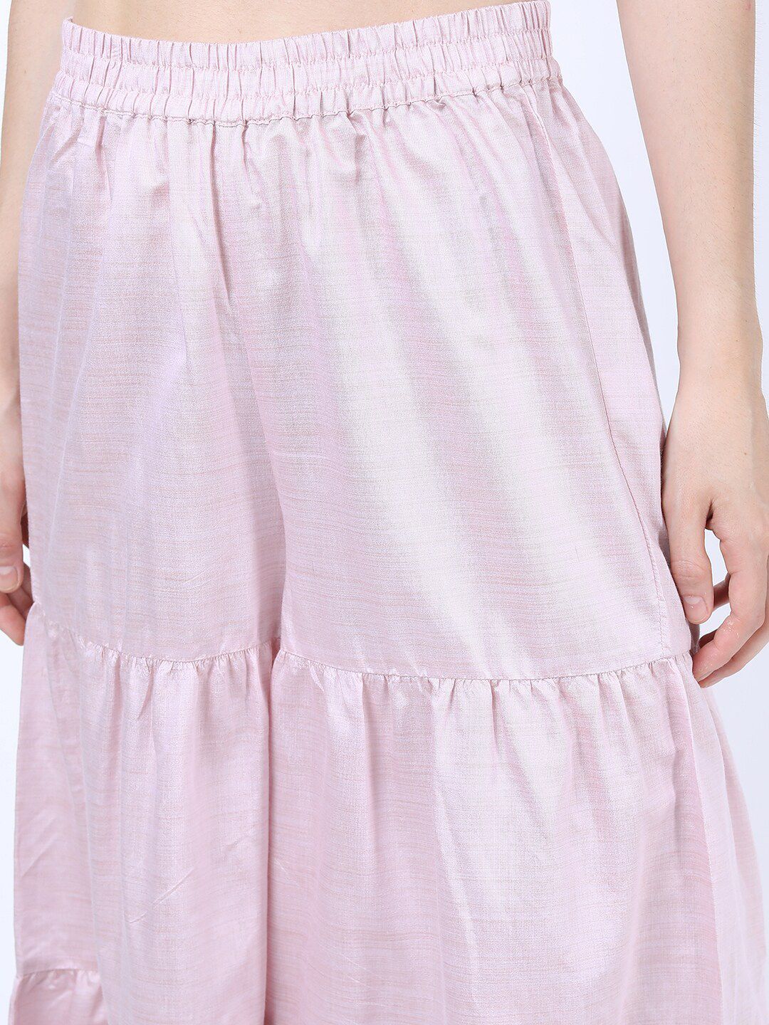 Vishudh Women Pink Printed Kurta With Palazzo & Dupatta