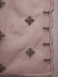 Indo Era Pink Ethnic Motifs Embroidered Gotta Patti Kurta with Trousers & Dupatta
