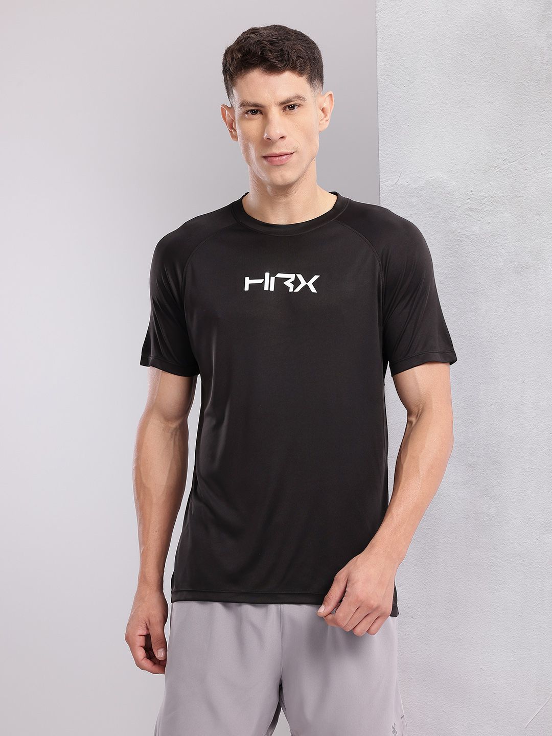 HRX by Hrithik Roshan Brand Logo Print Rapid-Dry Training T-shirt
