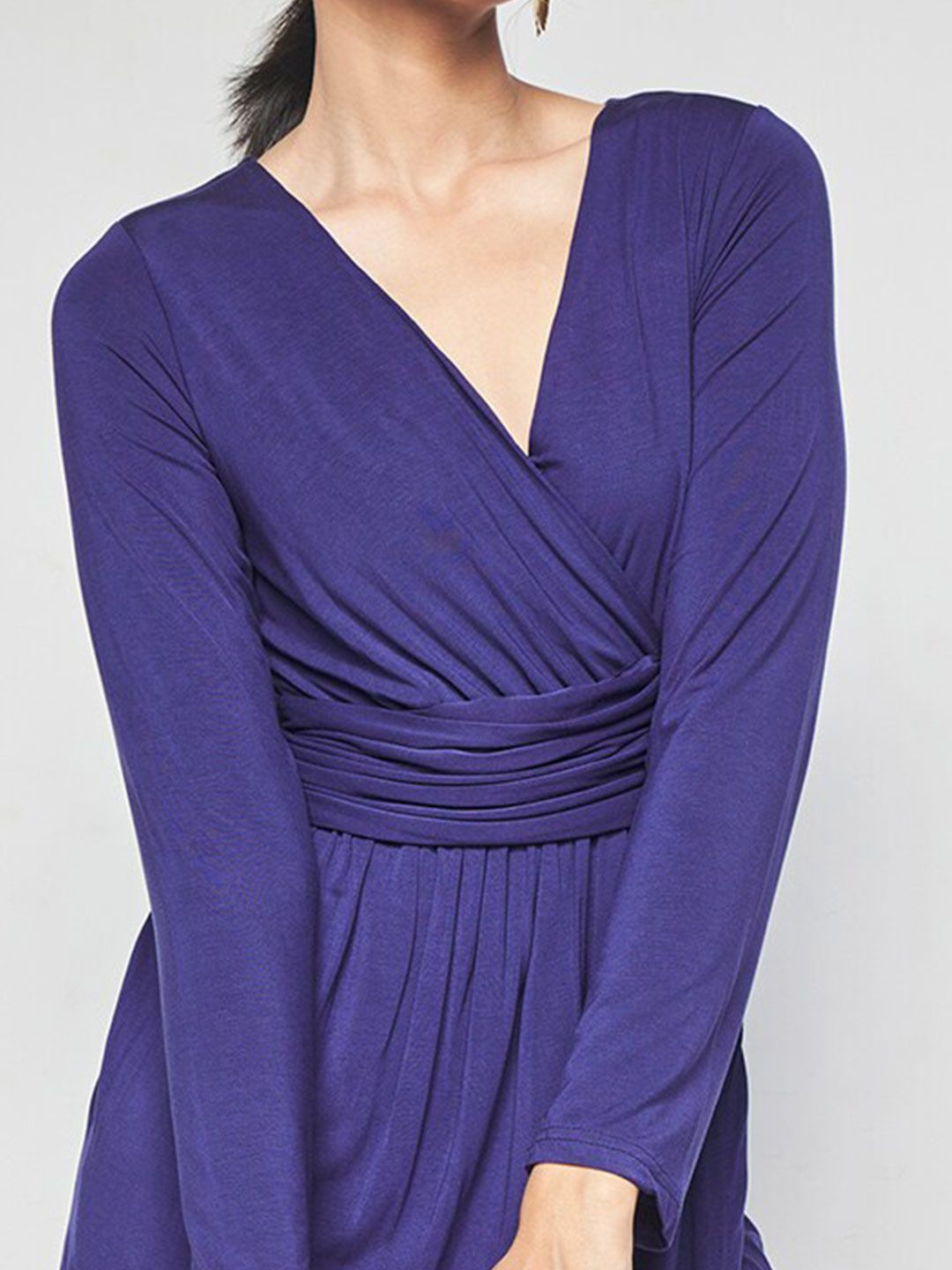 AND V-Neck Tulip Midi Sheath Dress