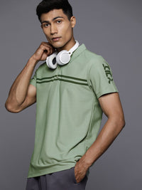 HRX by Hrithik Roshan Men Striped Polo Collar T-shirt