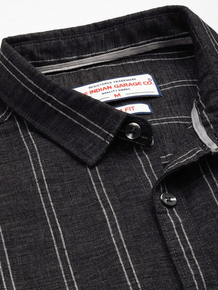 The Indian Garage Co Slim Fit Striped Casual Shirt