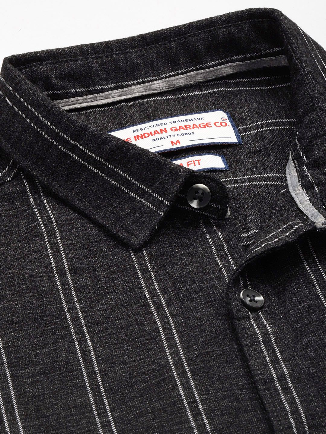The Indian Garage Co Slim Fit Striped Casual Shirt