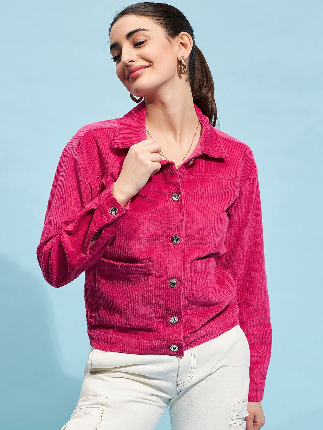 STREET 9 Striped Pure Cotton Tailored Jacket