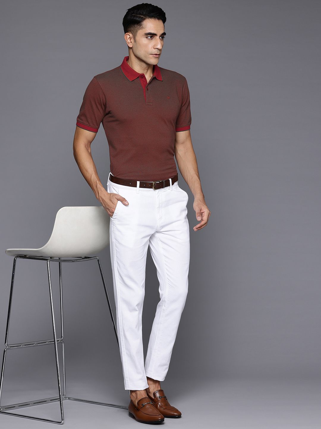 Raymond Modern Fit Pure Cotton Polo Collar T-shirt