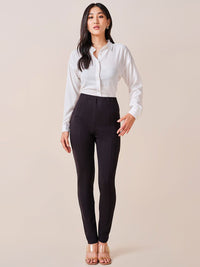 AND Women Slim Fit Pleated Trousers