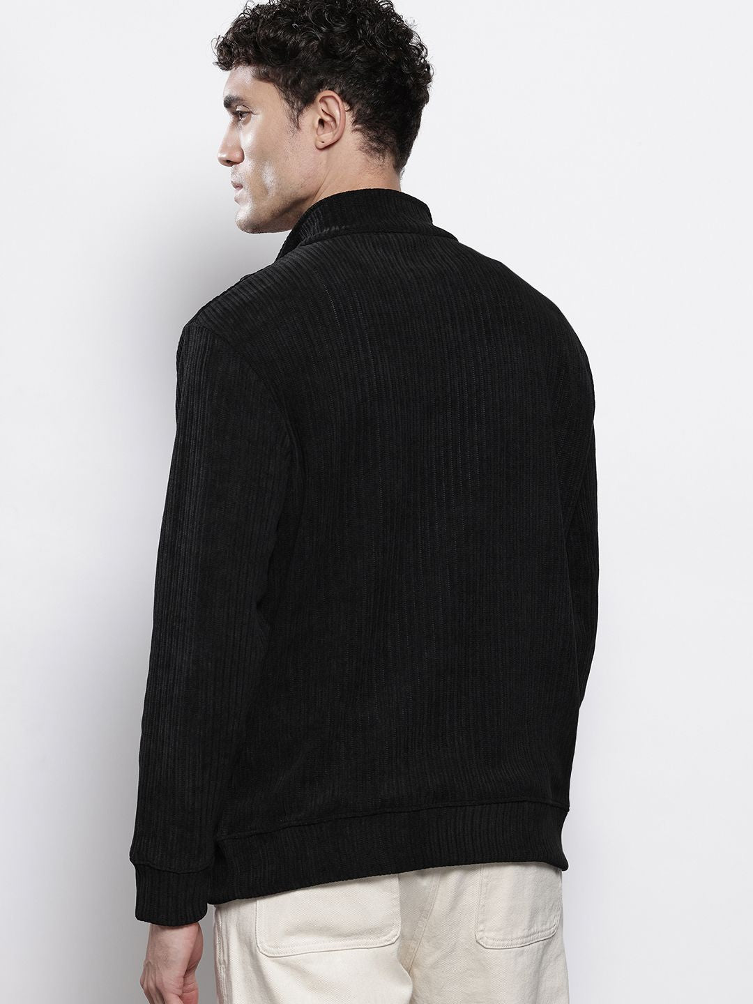 The Indian Garage Co Typography Printed Corduroy Sweatshirt