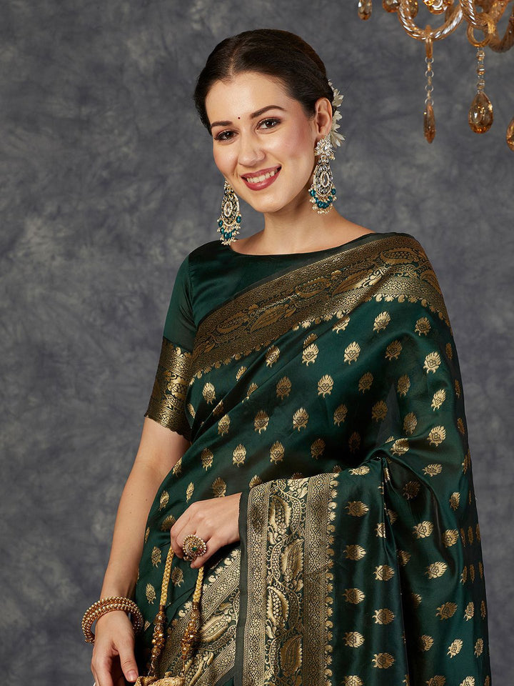 KALINI Ethnic Motifs Zari Banarasi Saree
