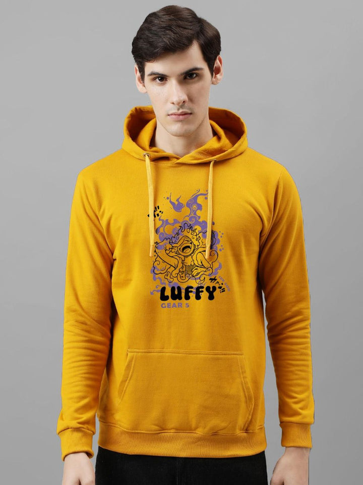 ADRO Men Printed Hooded Pullover Sweatshirt