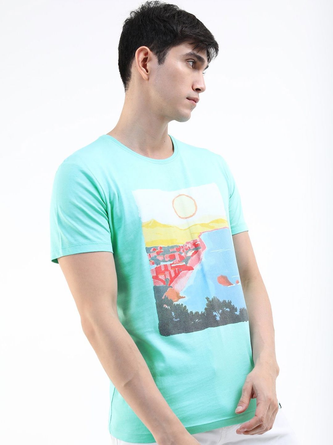 HIGHLANDER Men Printed Slim Fit T-shirt