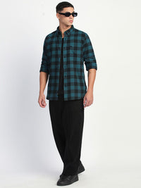 THE BEAR HOUSE Men Buffalo Checks Slim Fit Casual Shirt