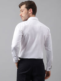 Hancock Men White Slim Fit Tuxedo Shirts