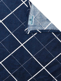 Moda Rapido X KLOTTHE Blue & White Geometric 300 TC King Bedsheet with 2 Pillow Covers