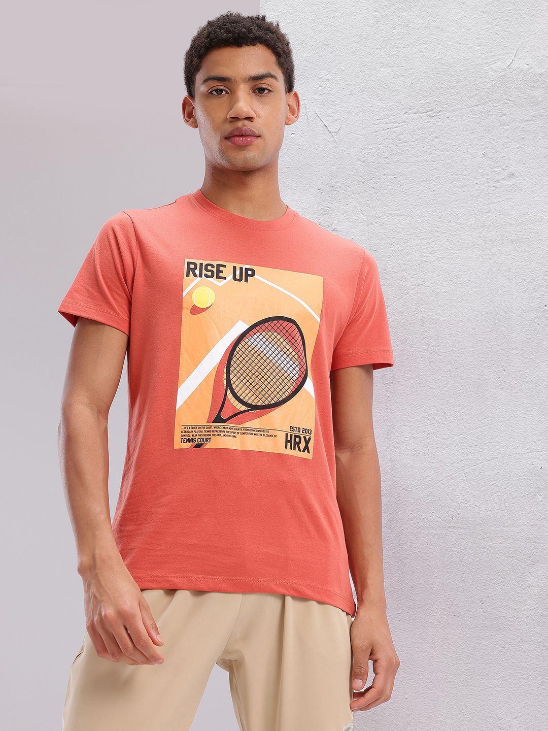 HRX by Hrithik Roshan Graphic Print Round-Neck Lifestyle T-shirt