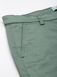 The Indian Garage Co Men Solid Slim Fit Chinos Trousers