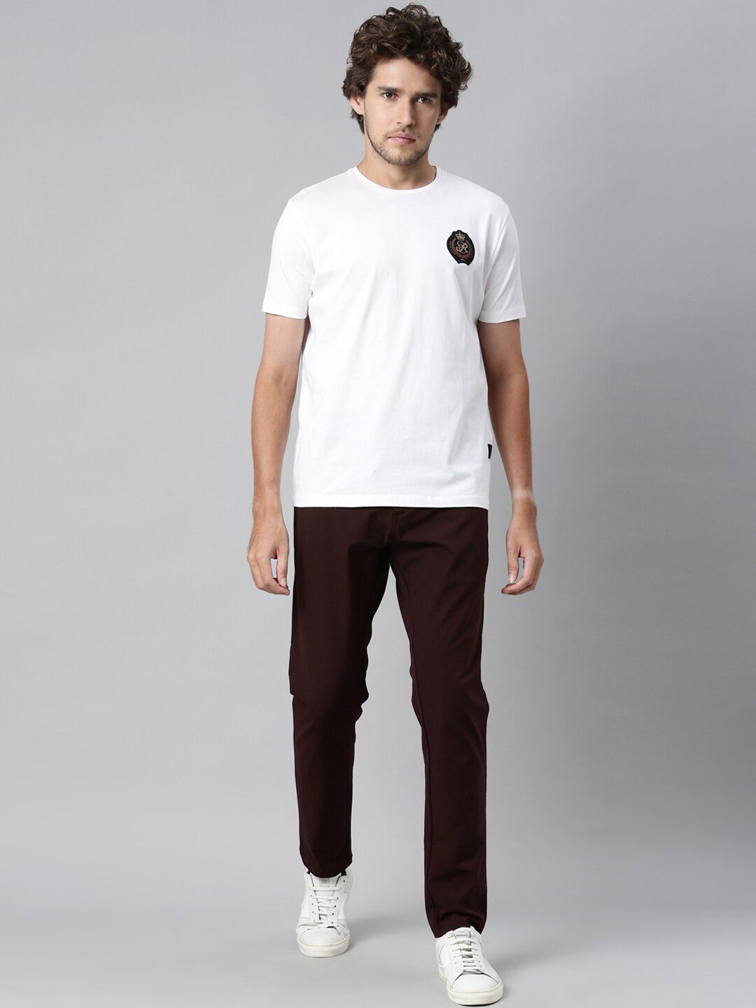 RARE RABBIT Men Move Mid-Rise Slim Fit Trouser