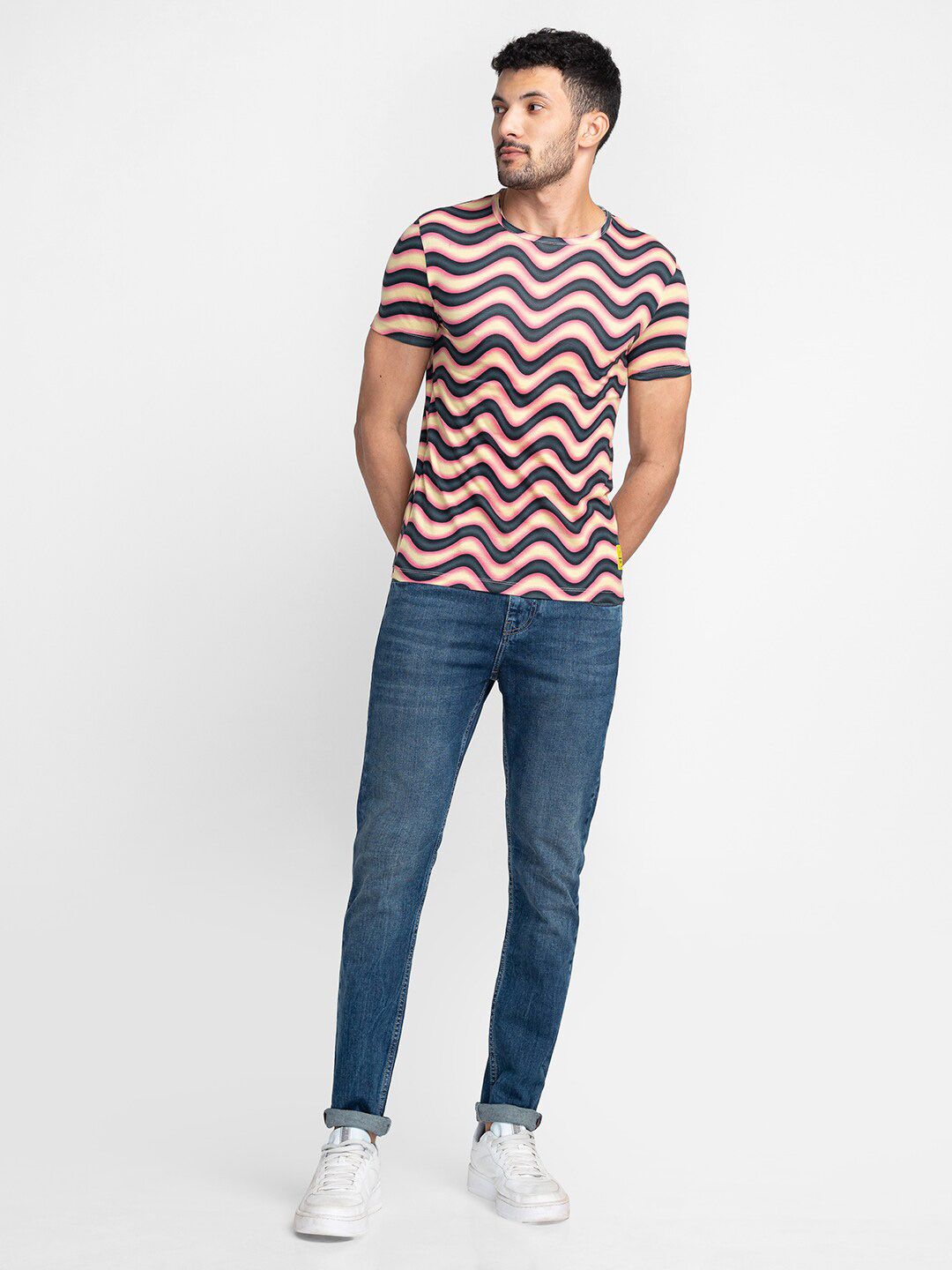 Being Human Horizontal Striped T-shirt
