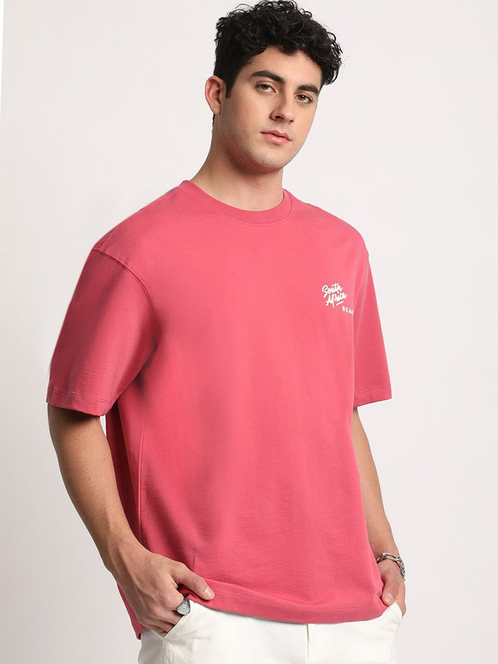 THE BEAR HOUSE Men Graphic Print Loose Fit Cotton T-Shirt