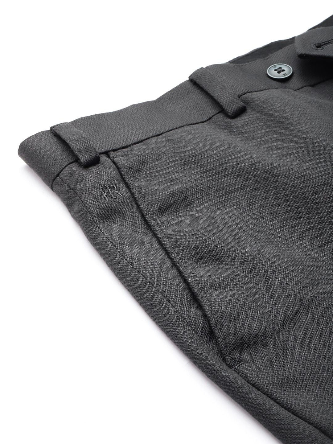 Raymond Men Textured Slim Fit Formal Trousers