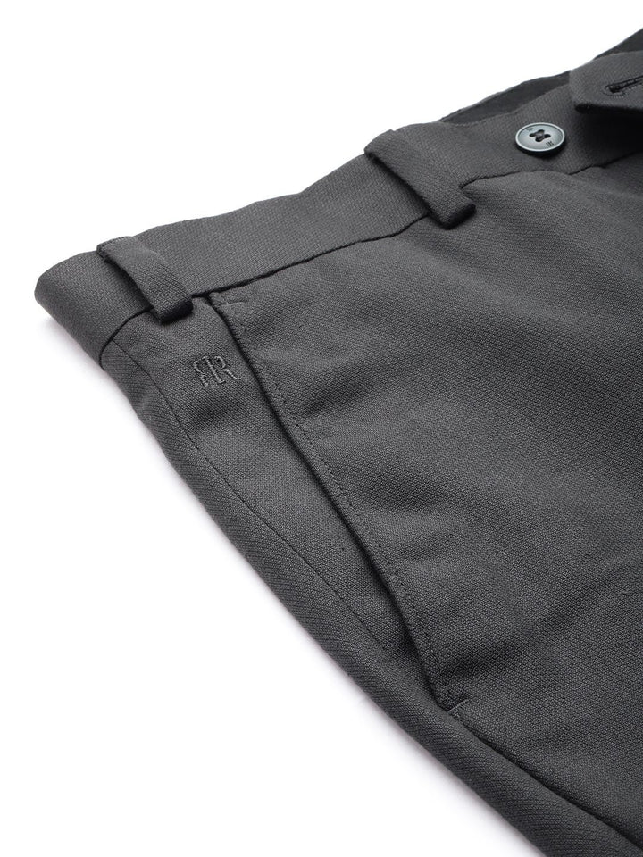 Raymond Men Textured Slim Fit Formal Trousers