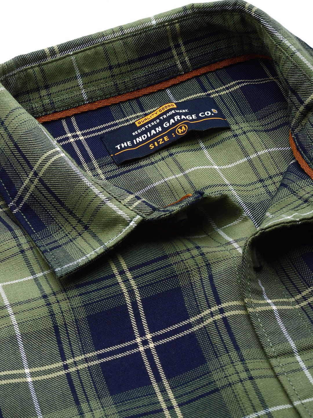 The Indian Garage Co Men Navy Blue Checked Casual Shirt