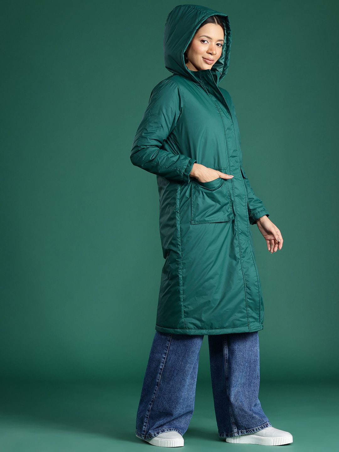 DressBerry Hooded Longline Padded Jacket