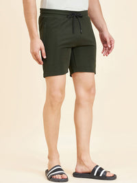 Sweet Dreams Olive Men Mid-Rise Shorts