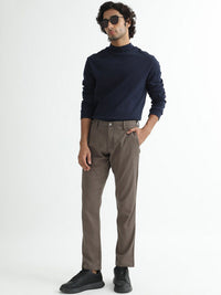 RARE RABBIT Men Slim Fit Mid-Rise Cotton Casual Trousers