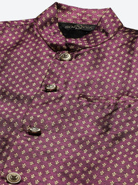 SOJANYA Men Cream-Coloured Chikankari Pure Cotton Kurta with Churidar & Nehru Jacket