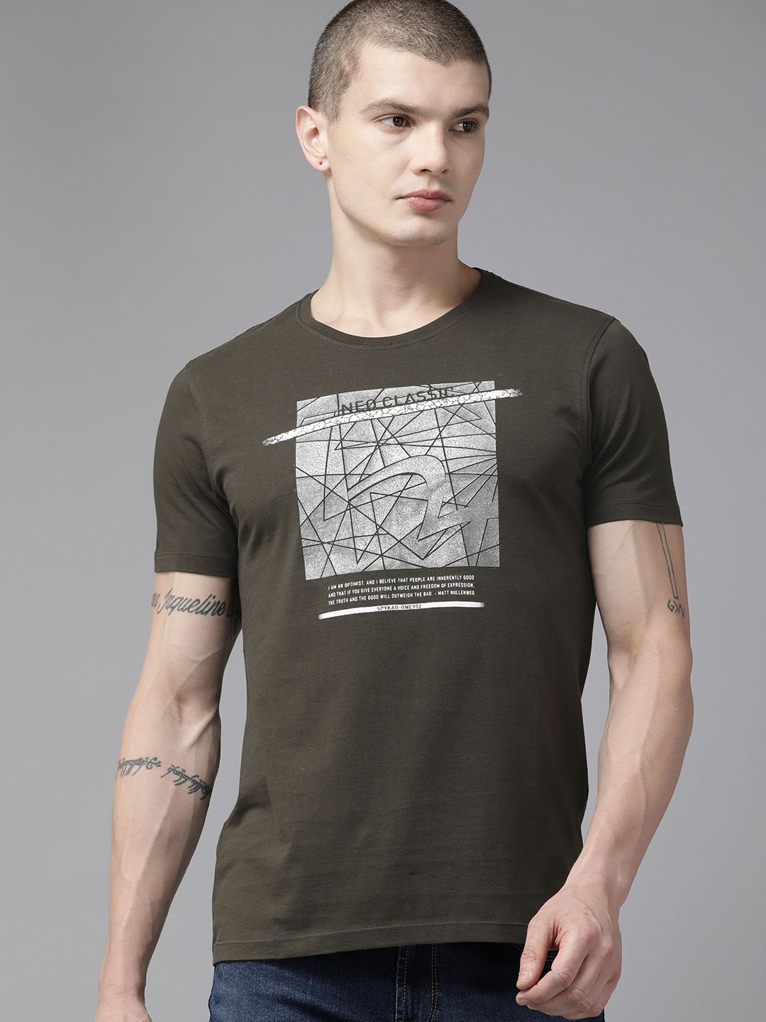 T-shirt Cotton Pure Printed Slim Fit