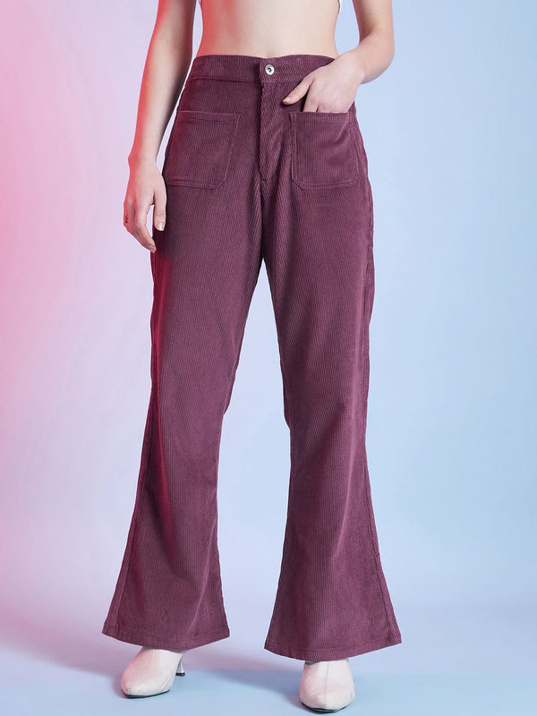 STREET 9 Women Relaxed Cotton Corduroy Trousers