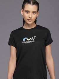 HRX by Hrithik Roshan Couple Collection Printed Rapid-Dry Running T-shirt