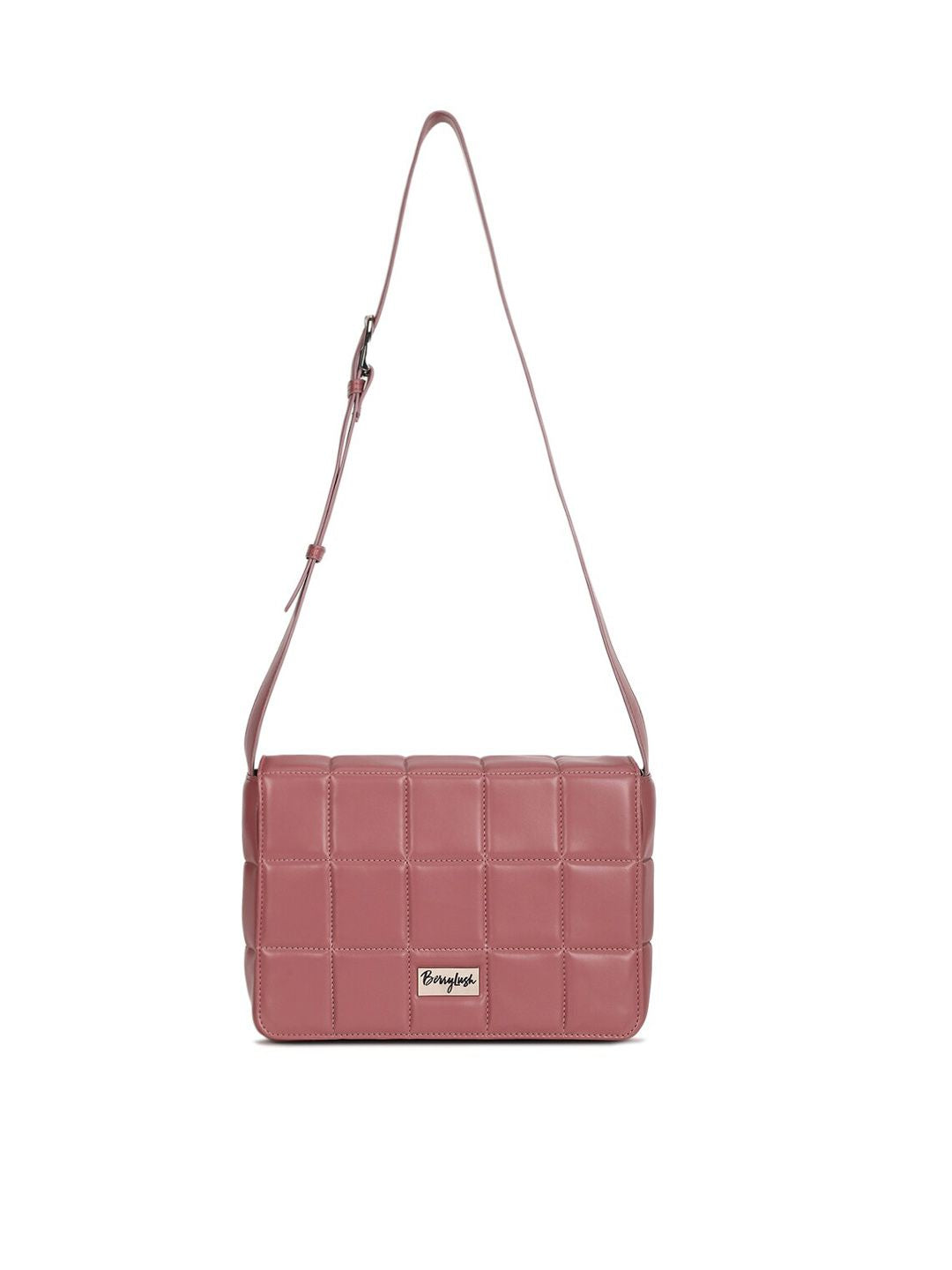 Berrylush Textured Structured Shoulder Bag with Quilted