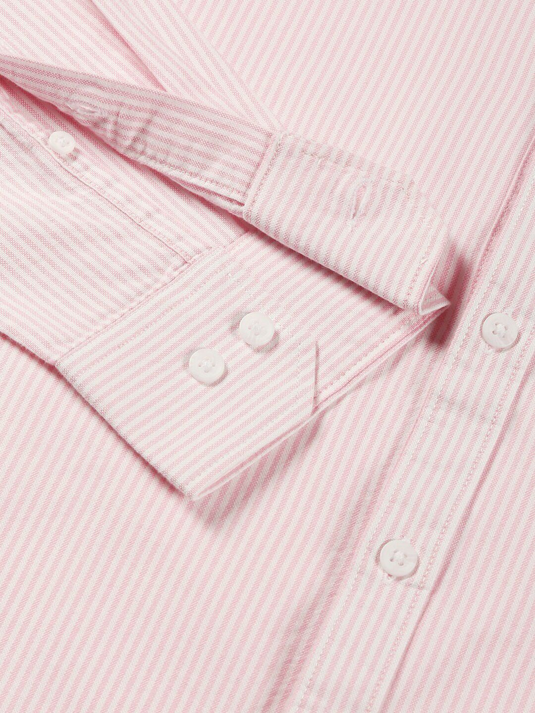Thomas Scott Smart Slim Fit Vertical Stripes Pure Cotton Casual Shirt